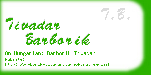 tivadar barborik business card